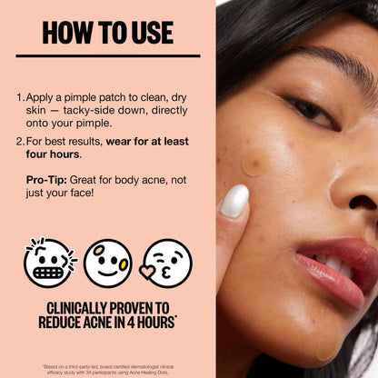PEACE OUT Acne Day & Night Duo, Invisible Acne Patches for Day + Healing Overnight Acne Treatment, Clear Blemishes Fast with 2% Salicylic Acid, Retinol & Aloe Vera, 20 Dots