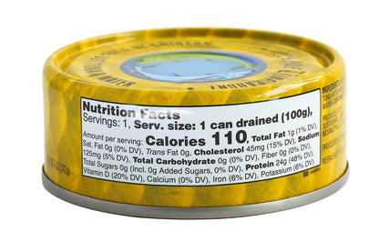 Sustainable Seas, Chunk Light Tuna in Water, No Salt Added, 3rd party mercury tested, 100% sustainably caught, 5 Ounce (Pack of 12)