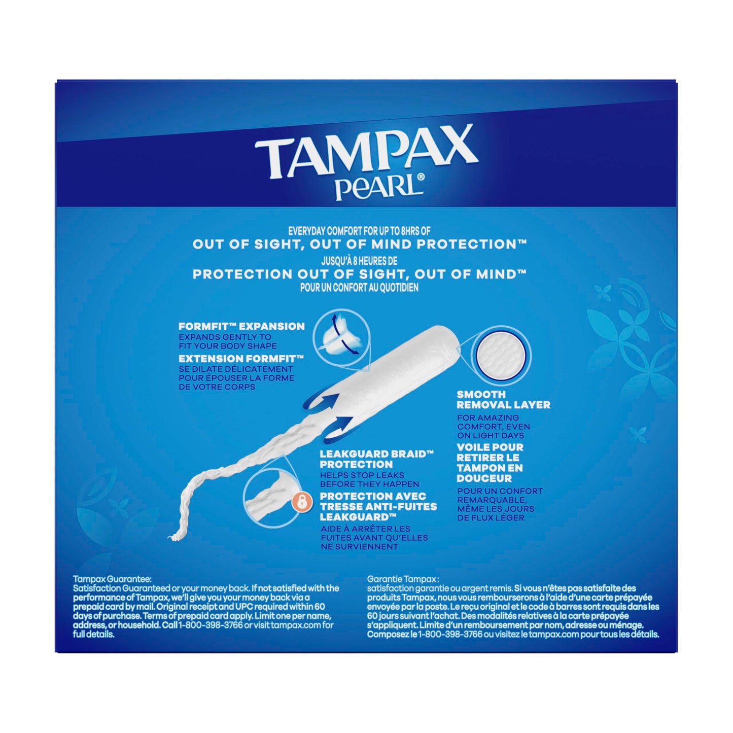 Tampax Pearl Tampons Trio Pack, Super/Super Plus/Ultra Absorbency with BPA-Free Plastic Applicator and LeakGuard Braid, Unscented, 34 Count