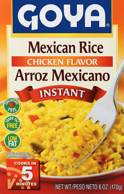 Goya Foods Instant Mexican Rice, Chicken Flavor, 6 Ounce (Pack of 24)