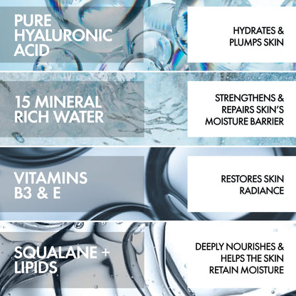 VICHY Mineral 89 Rich Cream, 100H Moisture Boosting Cream, Hydrating Face Moisturizer with Hyaluronic Acid, Niacinamide and Lipids, Daily Face Moisturizeer with Rich Texture for Dry Skin