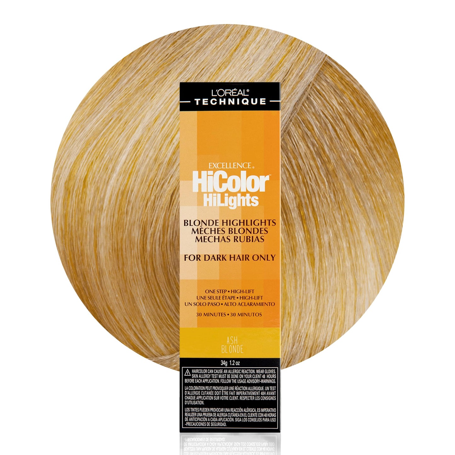 L'Oréal Technique HiColor Blonde HiLights Permanent Hair Color for Dark Hair | Intense Blonde Highlights | No Pre-Lightening Required | No-Drip Creme | Quick Processing Time | Golden Blonde
