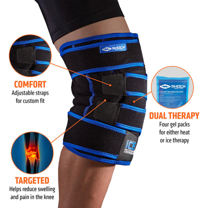 Shock Doctor Ice Recovery Compression Knee Wrap Brace