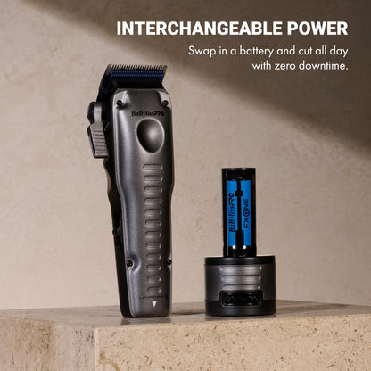 FXONE LO-PROFX Professional Cordless Clippers for Men with Interchangeable Battery