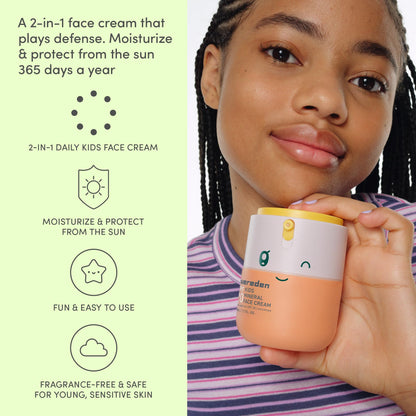 Evereden Kids Face Cream, 1.7 oz. | Fragrance-Free and Kids Face Lotion with SPF 20 | Clean and Non-Toxic Face Moisturizer | Multi-Vitamin Skin Care | FSA Eligible