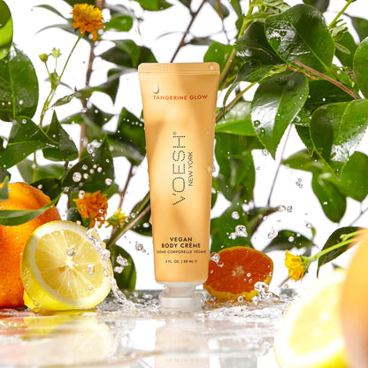 VOESH Vegan Body Creme - Skin Moisturing Cream, K-Beauty Korean Skincare, Tangerine Glow - 3oz