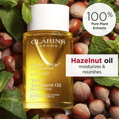 Clarins Tonic Body Treatment Oil | Stretch Mark Pregnancy Care | Skin Elasticity Is Improved After 28 Days* | Visibly Firms and Tones | Dermatologist Tested | Natural 100% Plant Extracts