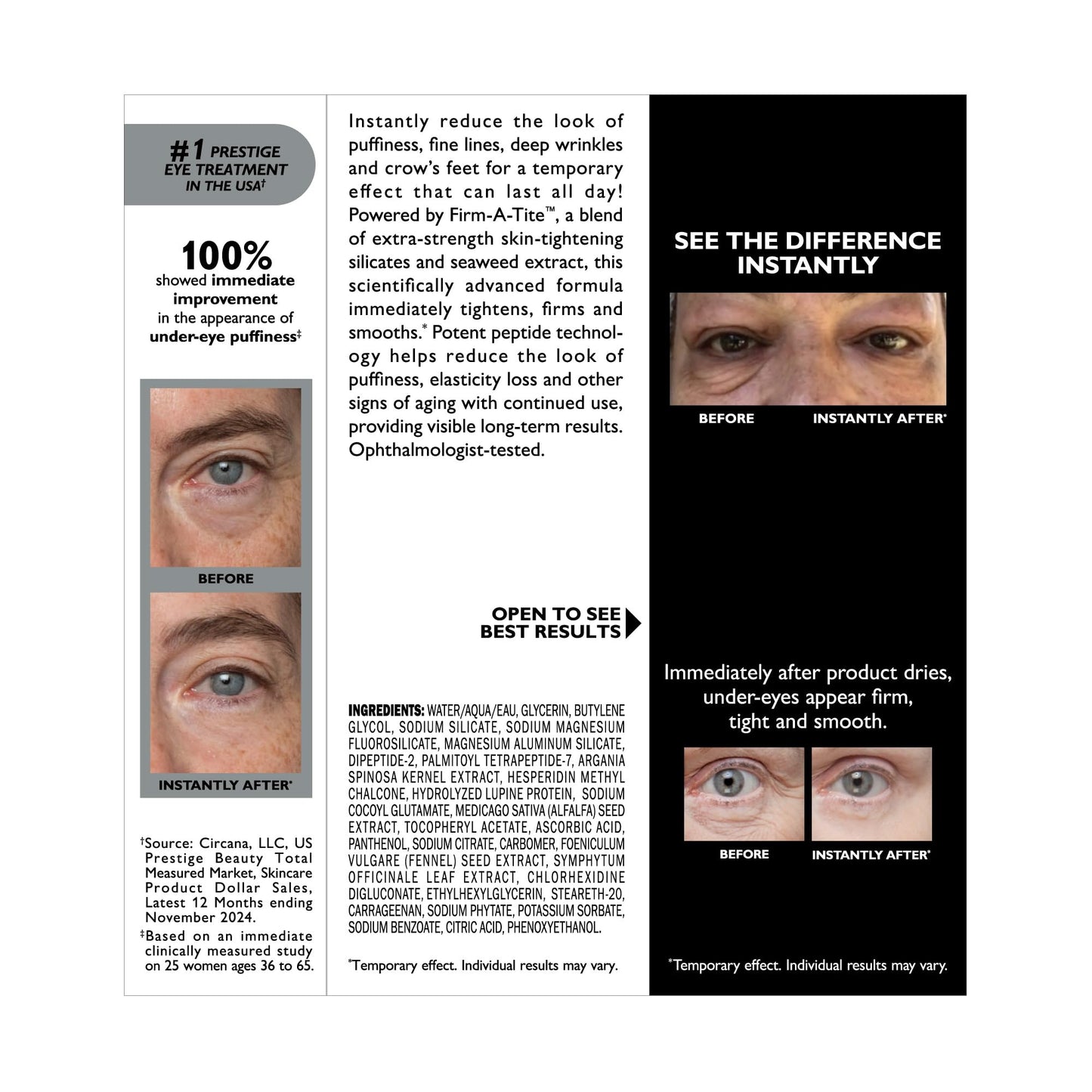 Peter Thomas Roth | Instant FIRMx Eye Temporary Eye Tightener Easy-Wear Formula (Pack of 2)