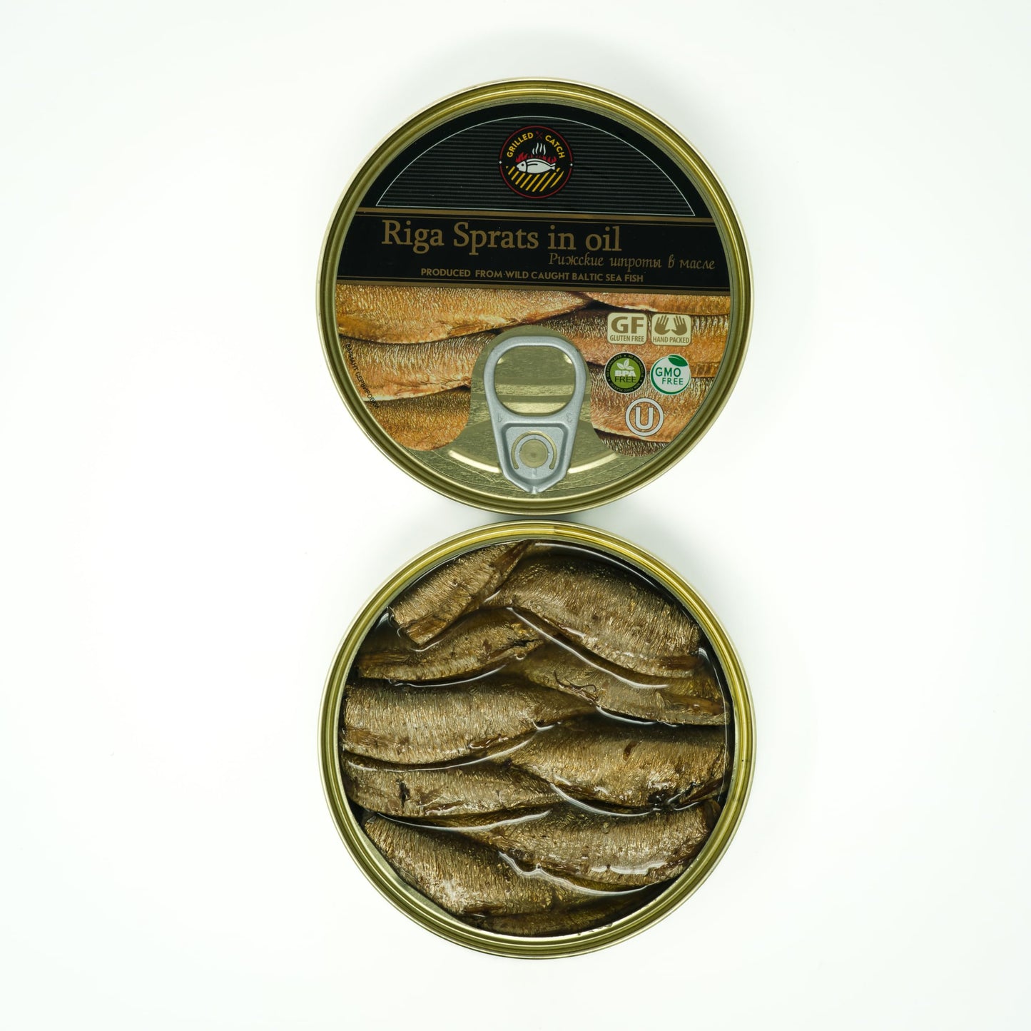 Grilled Catch Smoked Riga Sprats (5.6 Ounce (Pack of 6), Smoked)