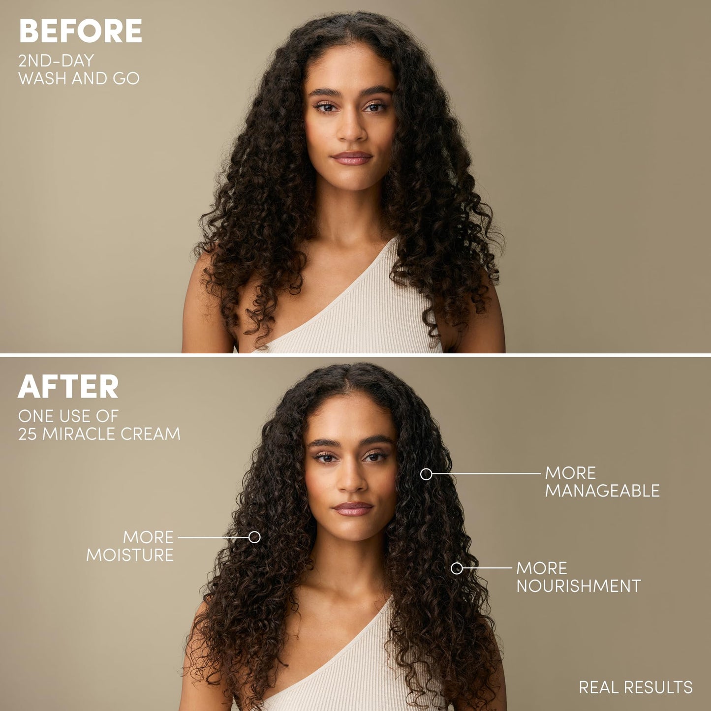 Mizani 25 Miracle Leave-In Cream - Hydrating Curl Cream with Coconut Oil, Curl Defining Leave In Conditioner, Anti Frizz, Heat Protectant, Silicone-Free, Sulfate-Free