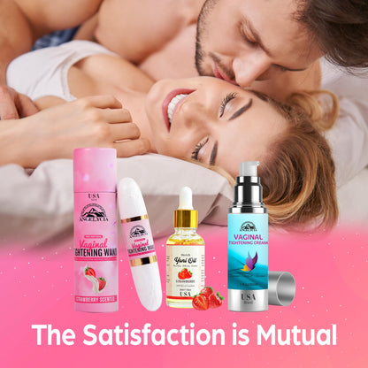 ANGELYCIA Ultimate Feminine Rejuvenation Trio: Wand, Cream and Yoni Oil for Vaginal Tightening, Rejuvenation, Effective Vaginial Tightening Cream, Coochie Tightener Wand and Feminine Yoni Oil