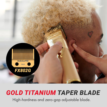 FX+ Professional Barber Cord/Cordless Hair Clippers for Men, All Metal, Lithium Battery with 3-Hour Runtime