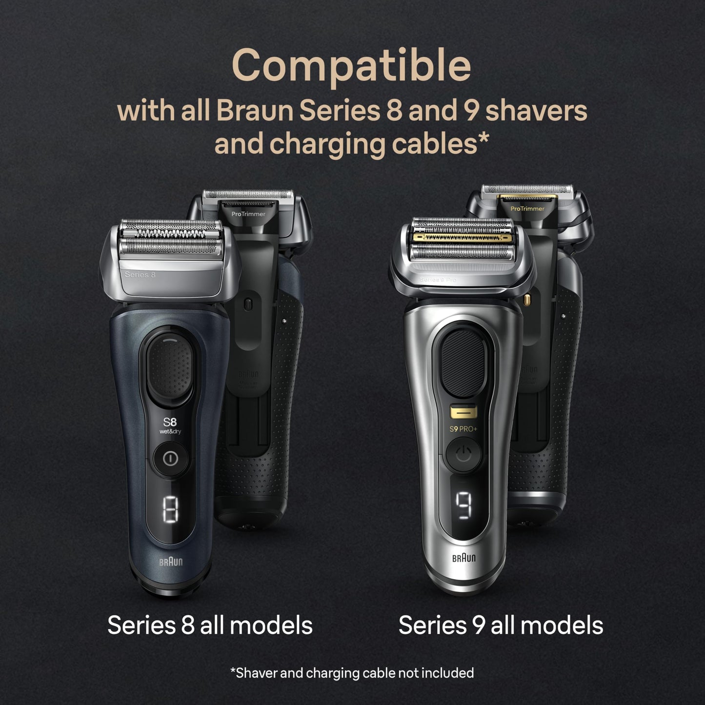Braun Series 9 PRO+ Electric Razor for Men, 5 Pro Shaving Elements and Shave-Preparing ProComfort Head for Closeness & Skin Comfort, 6in1 SmartCare Center, Wet or Dry Shaver, Charging Stand, 9597cc