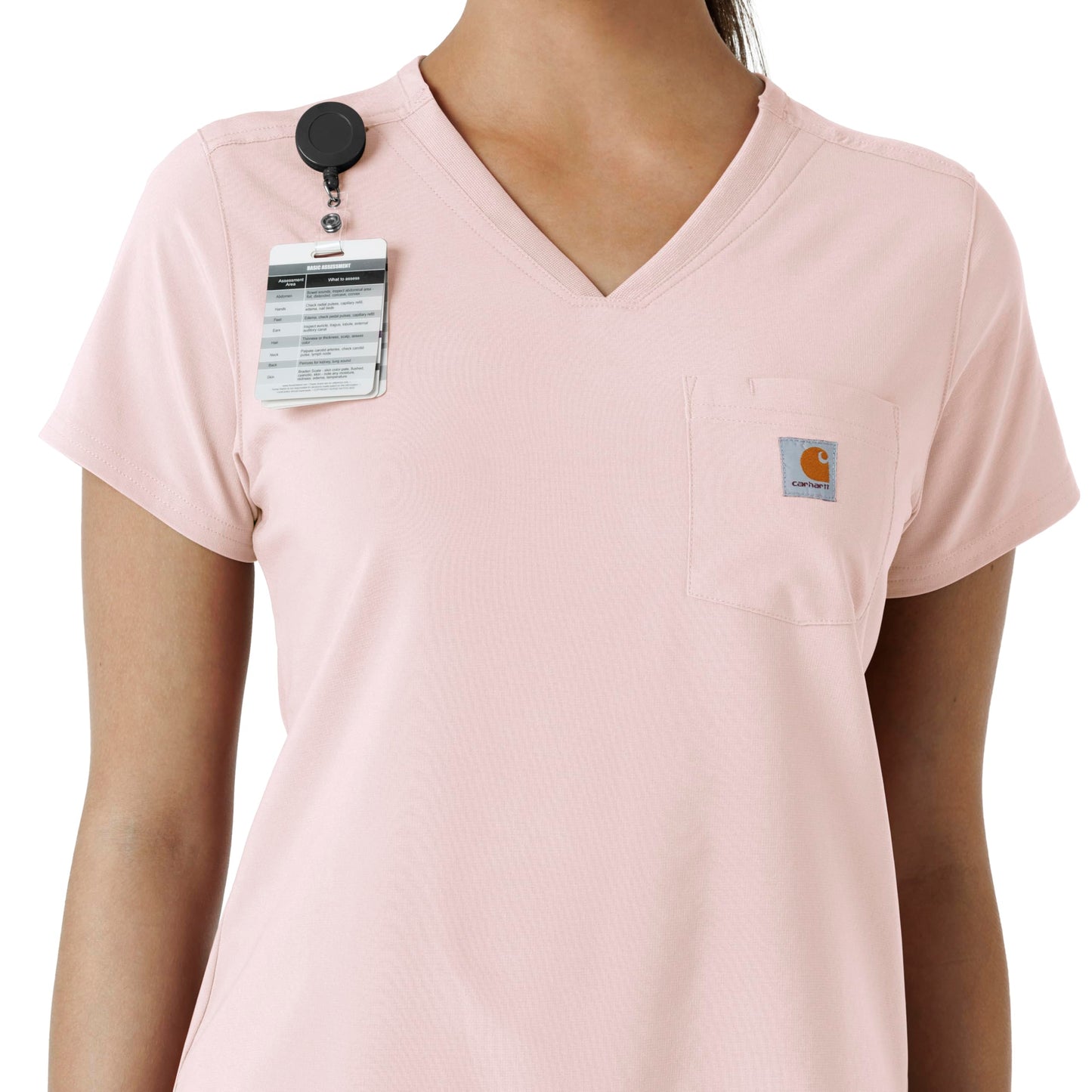 Carhartt Women's Tuck-in Scrub Top - Soft Rose, 2X