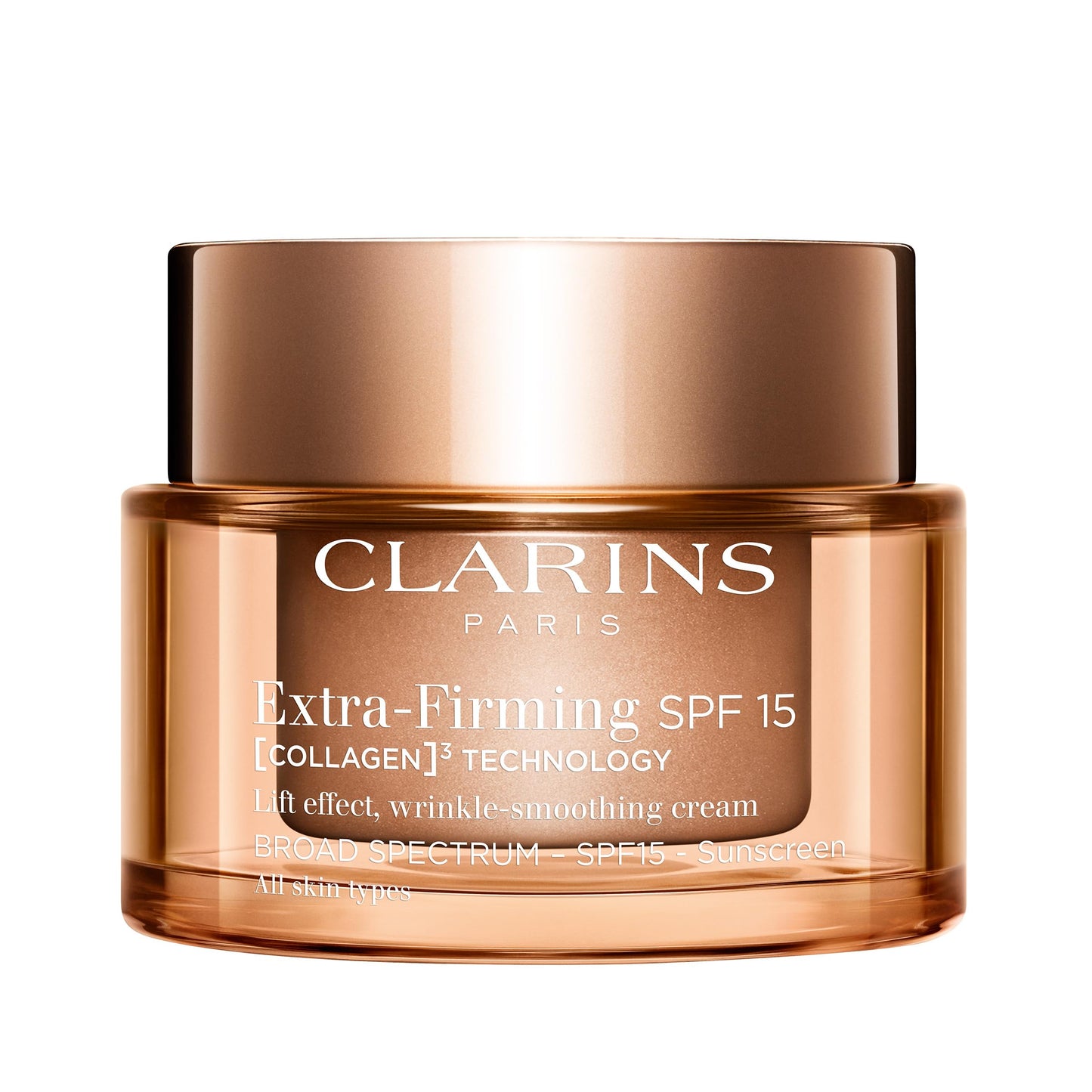 Clarins NEW Extra-Firming Day Moisturizer SPF 15 | Firming Anti Aging Face Cream | Contains Collagen Polypeptide & Niacinamide | UVA/UVB Protection | All Skin Types