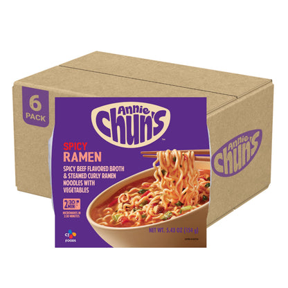 Annie Chun's Spicy Ramen Bowl, 5.43 oz (Pack of 6)