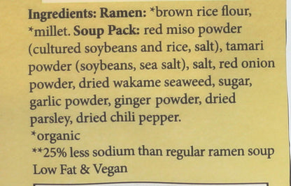 Lotus Foods Organic Ramen Miso Soup Mix-Millet & Brown-2.8 oz
