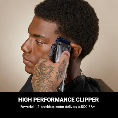 FXONE LO-PROFX Professional Cordless Clippers for Men with Interchangeable Battery