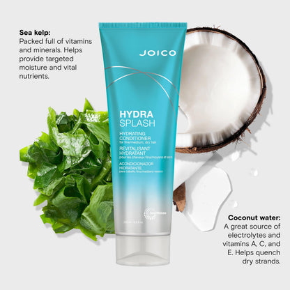 Joico HydraSplash Hydrating Conditioner | For Fine, Medium, Dry Hair | Replenish Moisture | Add Hydration & Softness | With Sea Kelp & Coconut Water