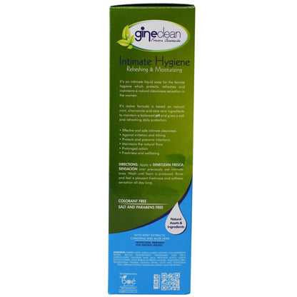 BOE Gineclean Feminine Wash 16 oz, Natural Intimate Cleanser with Mint, Chamomile & Aloe Vera – pH Balanced, Refreshing & Moisturizing - Paraben-Free, Dye-Free, Salt-Free - Daily Hygiene for Women