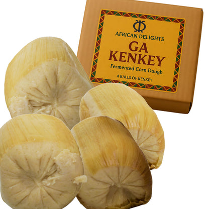 Wala GA Kenkey Authentic Kenkey - Ghanaian Food, African Food Kenkey | Delicious Kenkey, Accra Kenkey, and Wala Ga Kenkey for Cultural and Family Meals | Ga Kenkey Ghana | Four Balls of Kenkey