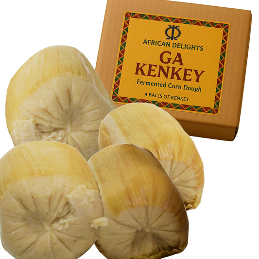 Wala GA Kenkey Authentic Kenkey - Ghanaian Food, African Food Kenkey | Delicious Kenkey, Accra Kenkey, and Wala Ga Kenkey for Cultural and Family Meals | Ga Kenkey Ghana | Four Balls of Kenkey