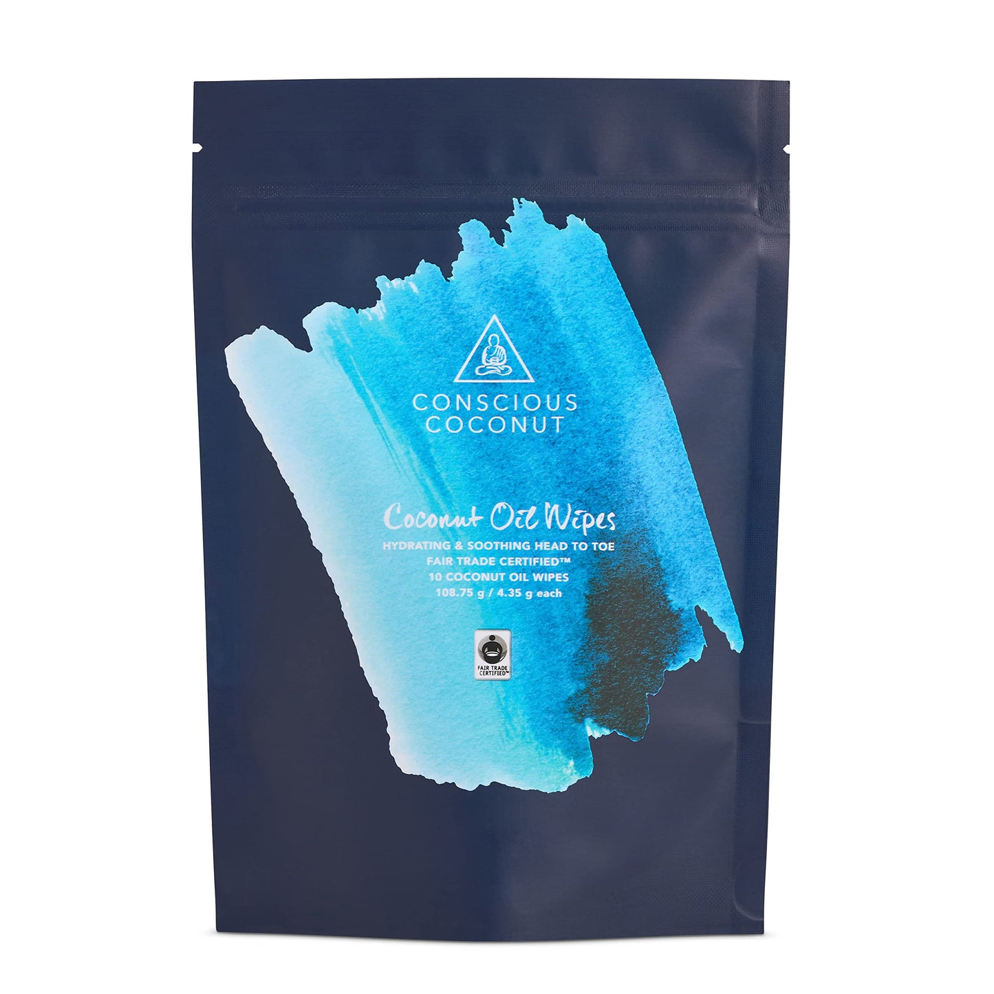 Organic Coconut Oil Intimate Wipes – Sensitive Skin Feminine Wipes, Biodegradable, Individually Wrapped, Moisturizing & Gentle – Ideal for Daily Use