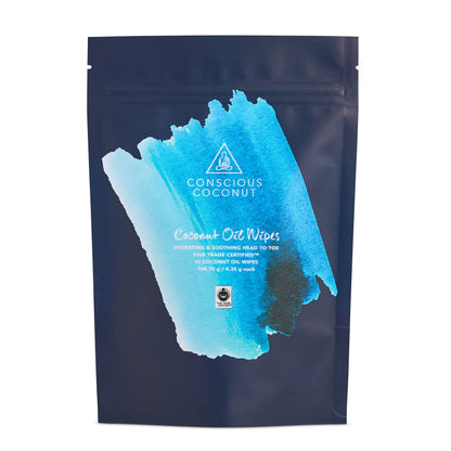 Organic Coconut Oil Intimate Wipes – Sensitive Skin Feminine Wipes, Biodegradable, Individually Wrapped, Moisturizing & Gentle – Ideal for Daily Use