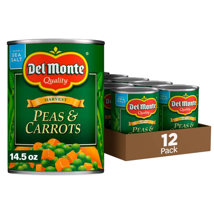 Del Monte SPECIAL BLENDS Peas & Carrots, Canned Vegetables, 12 Pack, 14.5 oz Can