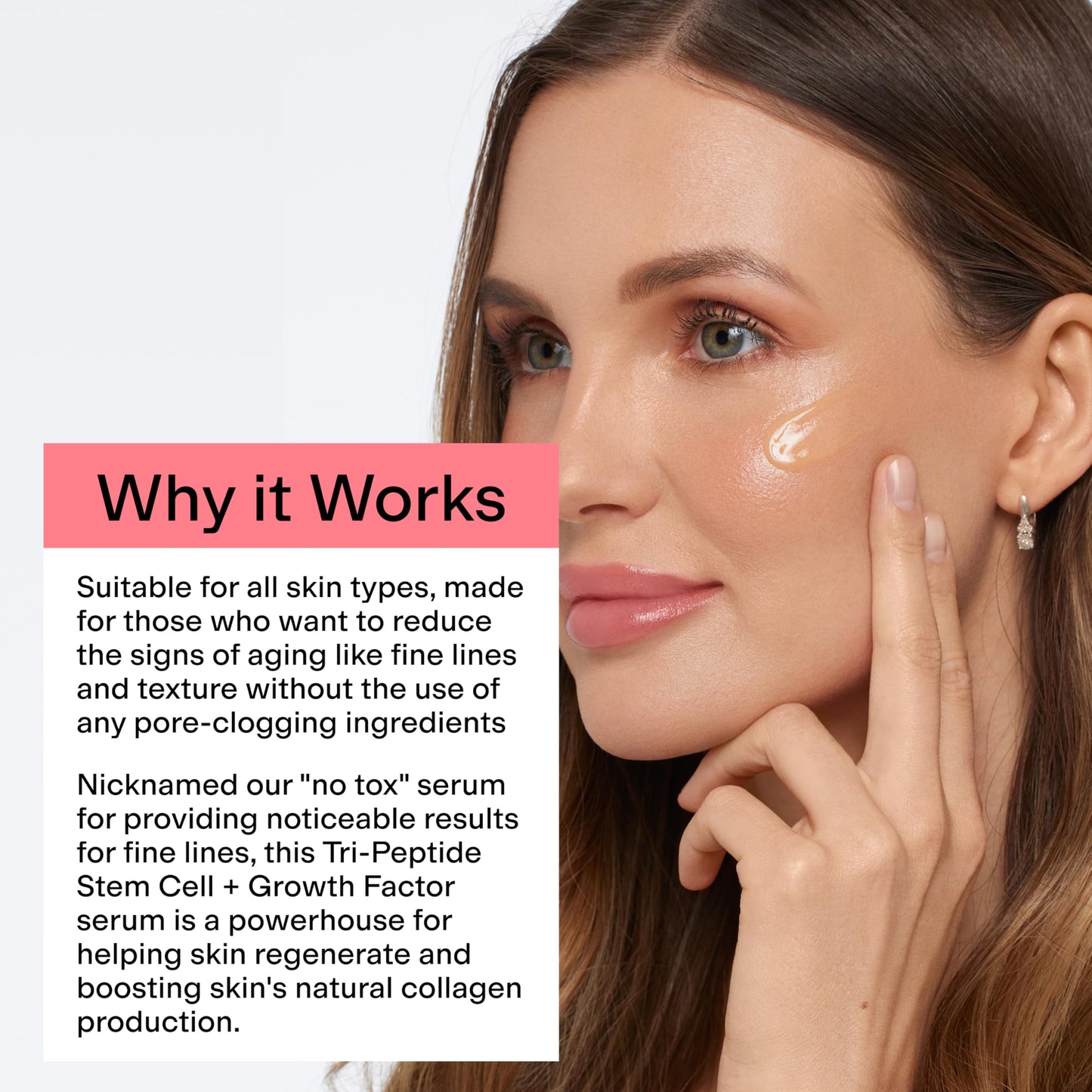 CLEARSTEM BOUNCEBACK Radiant Facial Serum - Peptide Serum for Hydration & Smooth-Looking Skin with Tri-Peptides and Mango Fruit Extracts - Lightweight Formula for Softer and Balanced-Looking Skin