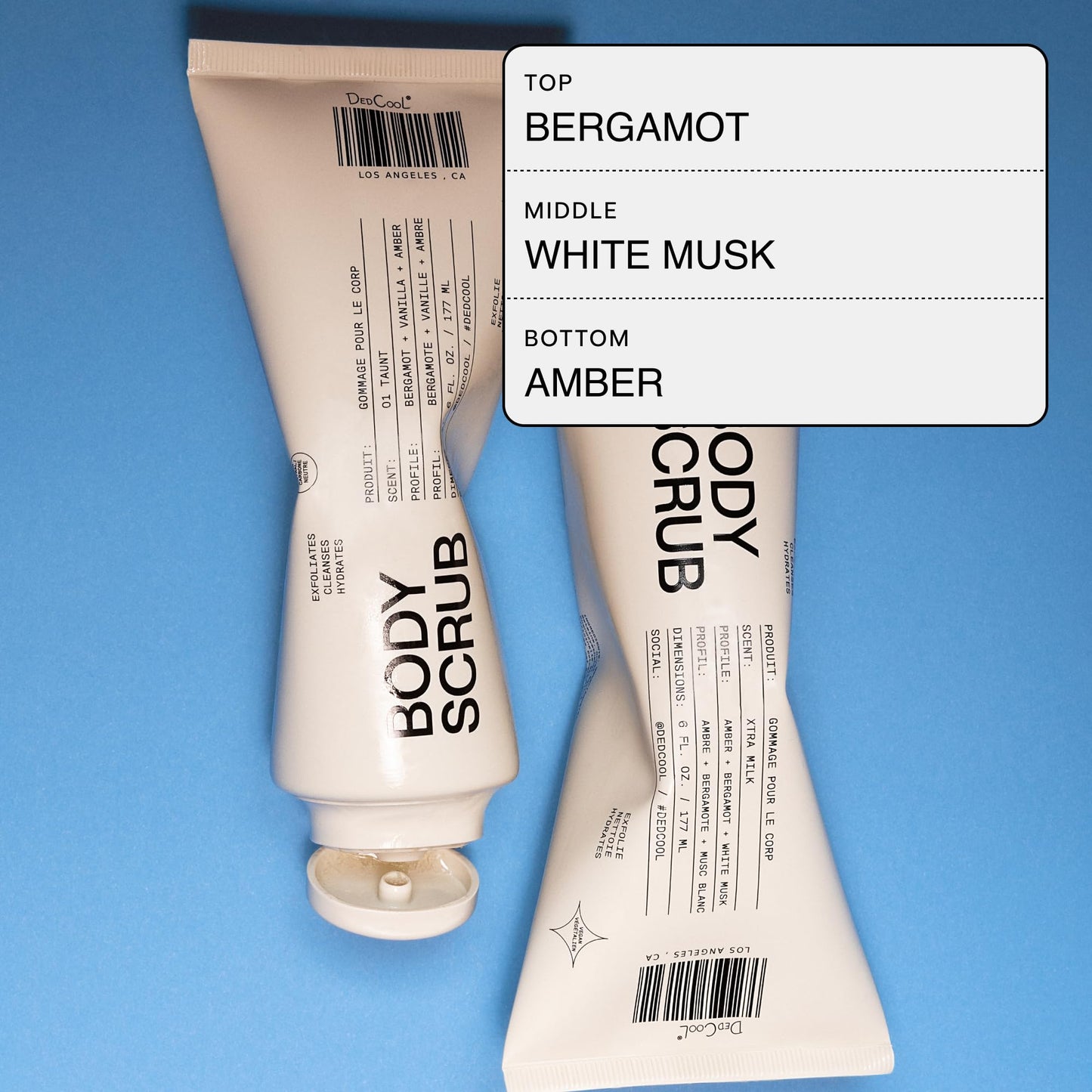 DedCool Body Scrub | Xtra Milk | Rice Powder, Kakadu Plum & Coconut Oil | Gentle Exfoliating Formula | Full Size