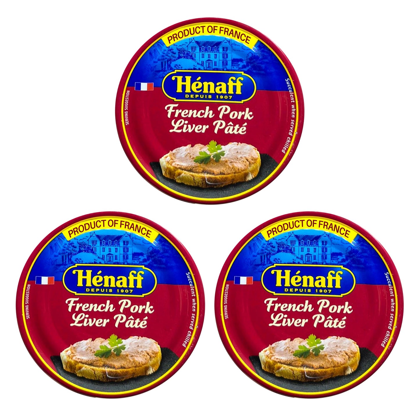 Henaff French Pork Liver Pate| Pate de Foie | Imported from France | 4.5 ounce (130) | Pack of 3