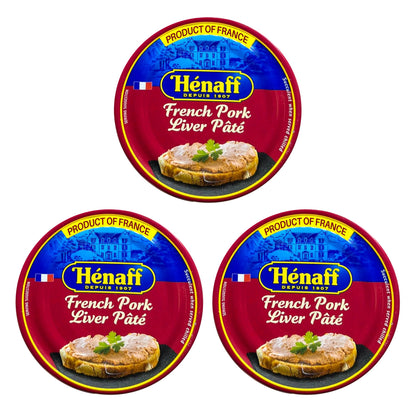 Henaff French Pork Liver Pate| Pate de Foie | Imported from France | 4.5 ounce (130) | Pack of 3