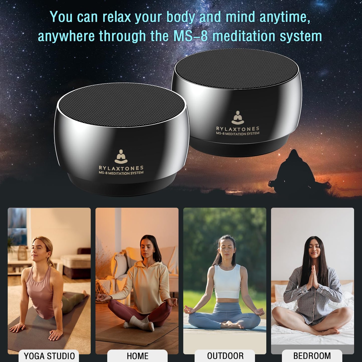 Singing Bowl Sound Machine – Electronic Tibetan Singing Bowl with Binaural Beats Stereo Sound for Sound Healing, Yoga, Mindfulness, Sound Bath,Chakra Meditation & Relaxation