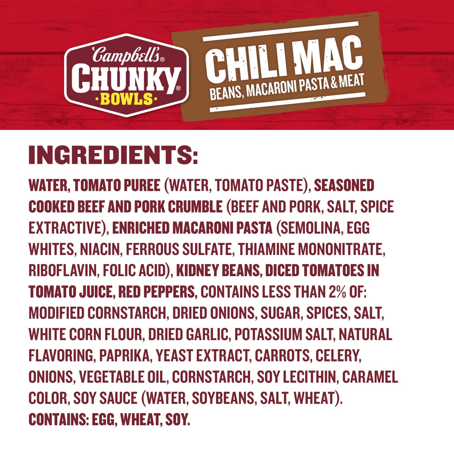 Campbell’s Chunky Soup, Chili Mac Soup, 15.25 oz Microwavable Bowl