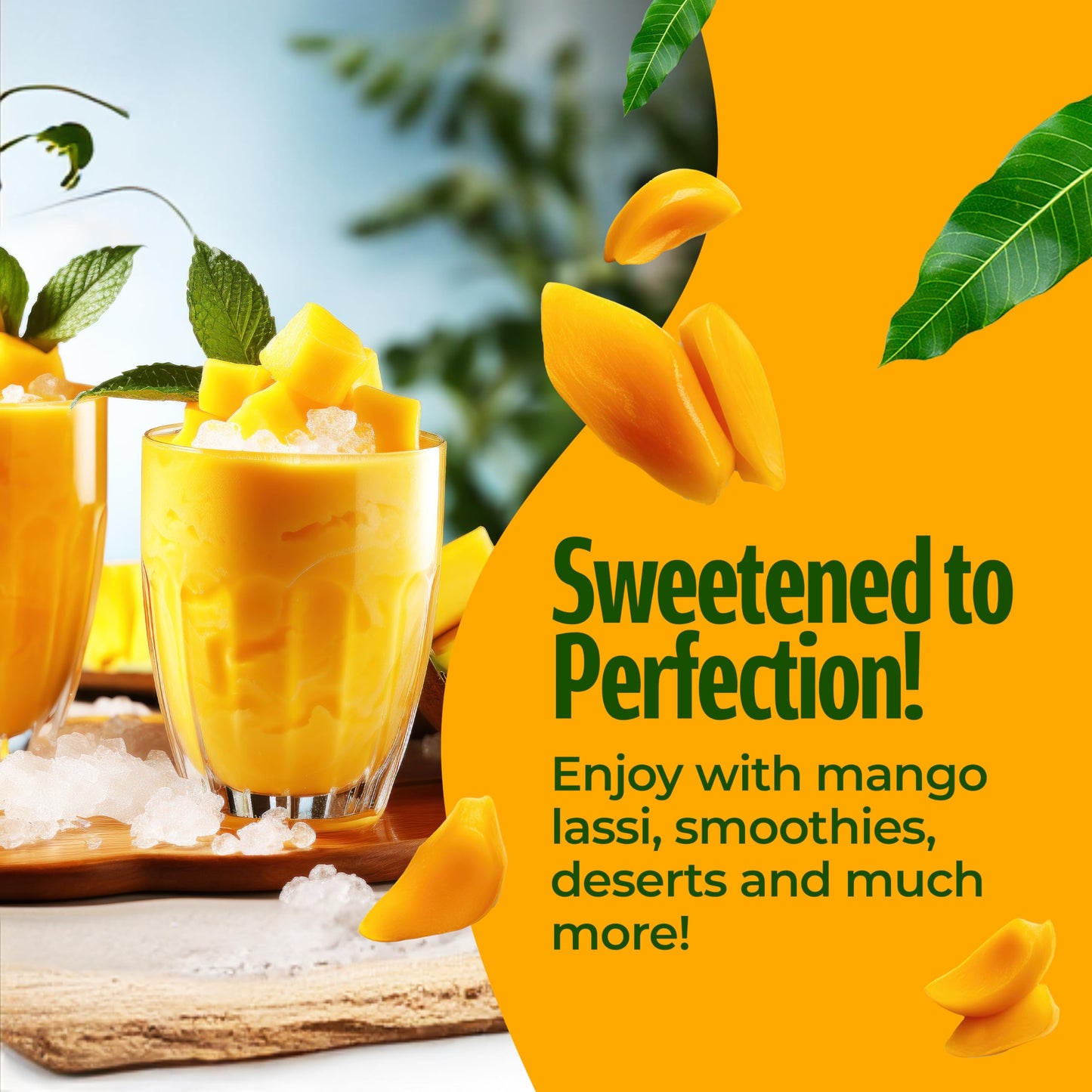 Ashoka Canned Mango Pulp, Premium Alphonso Mango Extract - Sweetened, Great for Making Shakes, Smoothies, Salads, and Baking, Kosher Certified, 30 Ounce (Pack of 6)