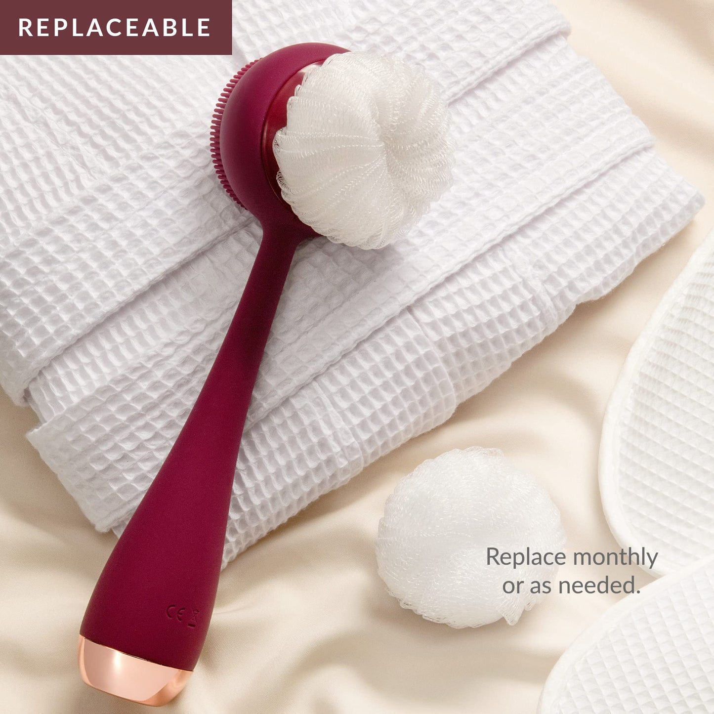 PMD Beauty Clean Body - Elecrtic Smart Cleansing Device with Silicone Brush & Three Interchangeable Attachments to Cleanse, Exfoliate, & Massage