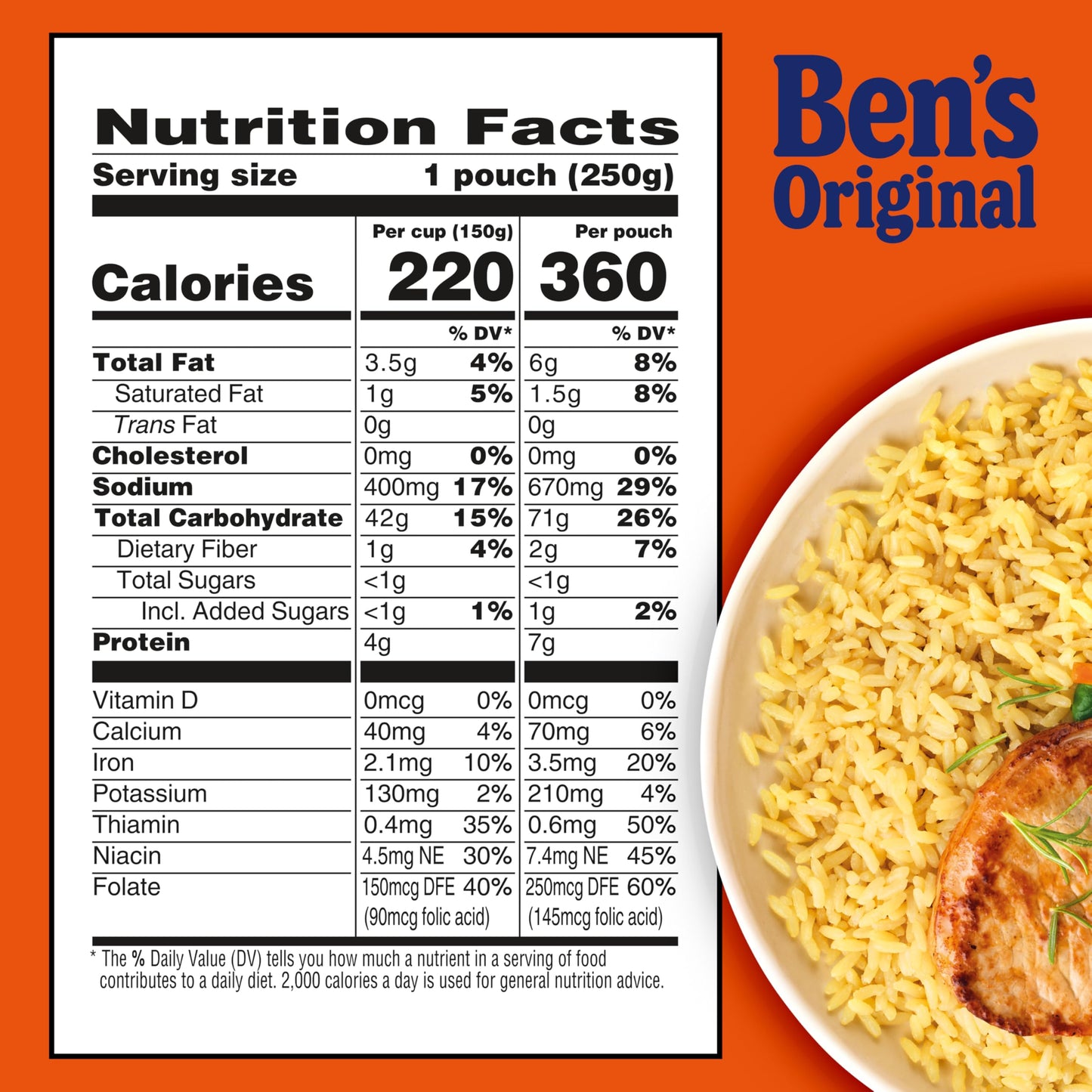 BEN'S ORIGINAL Ready Rice Butter and Garlic Flavored Rice, Easy Dinner Side, 8.8 oz Pouch (Pack of 12)