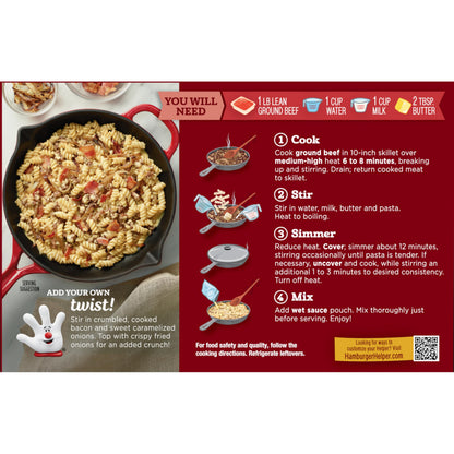 Hamburger Helper DELUXE Brew Pub Cheeseburger, 9.2 oz, 12 per Case