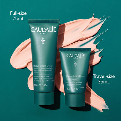 Caudalie Instant Detox Mask Pore Minimizing - Visibly Eliminates Excess Sebum and Visibly Tightens Pores in as Little as 10 Minutes