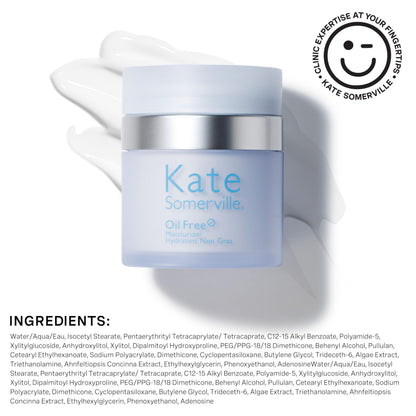 Kate Somerville Oil Free Moisturizer – Clinically Formulated Face Cream for Oily Skin, Lightweight, and Hydrating Daily Oil Control, 1.7 Fl Oz