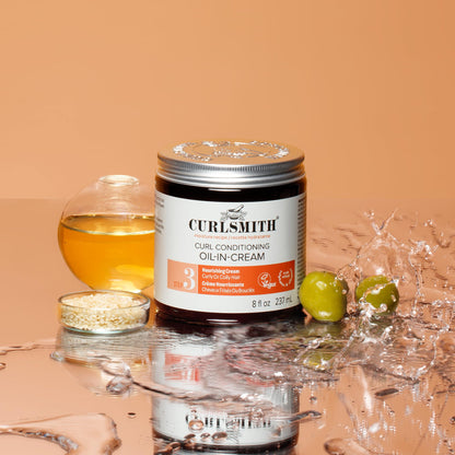 CURLSMITH Curl Conditioning Oil-in-Cream, Leave In for Thick Curly Hair, Deep Moisture Curl Conditioner, For All Types, Vegan & Cruelty-free