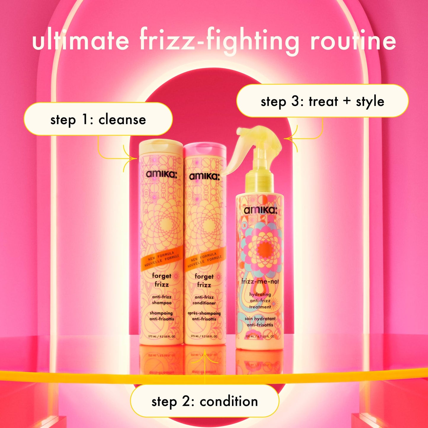 amika frizz-me-not hydrating anti-frizz treatment | lightweight hydrating spray for medium to thick coarse hair types 2a-4c, humidity + heat protection, smooth frizz for up to 3 days