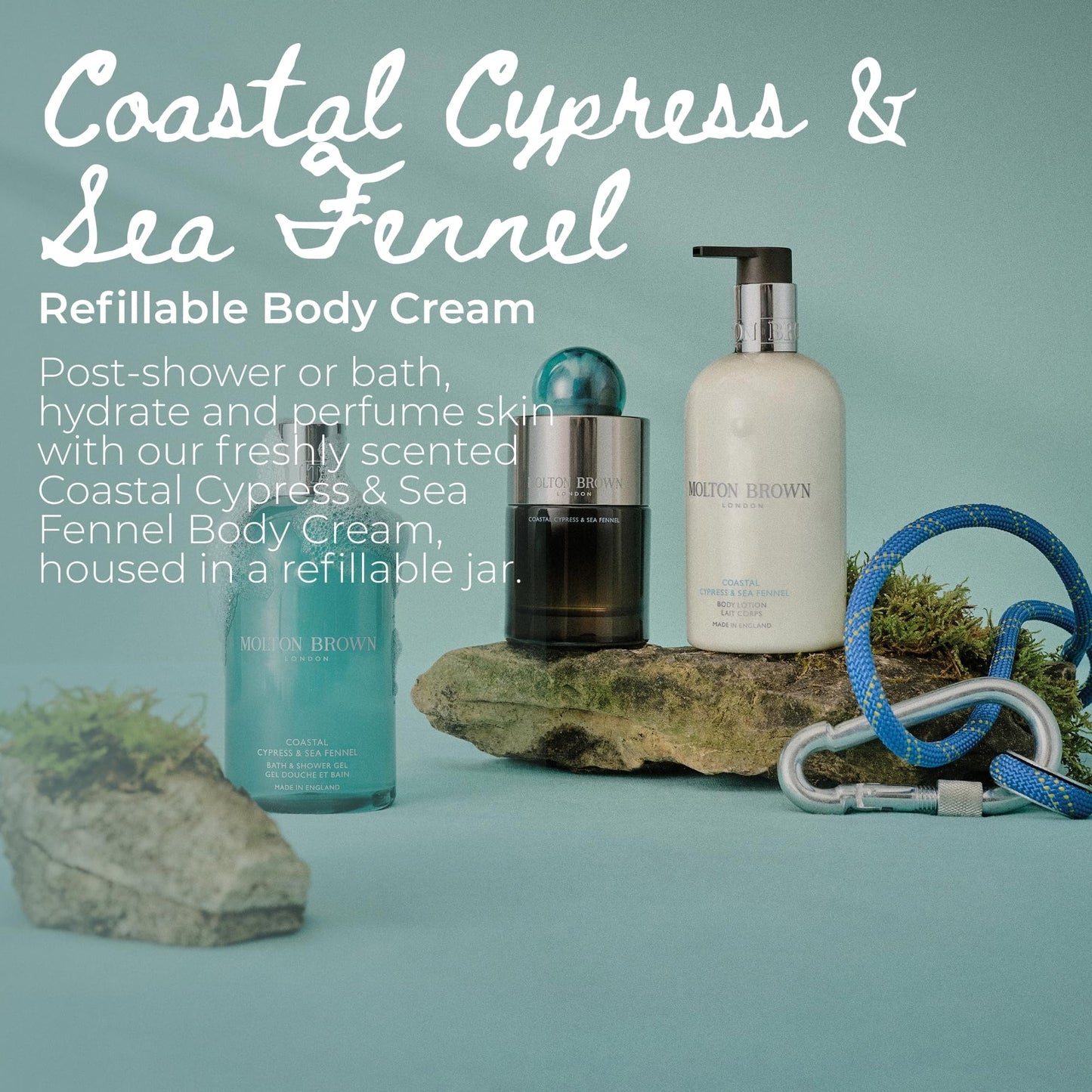Molton Brown Coastal Cypress & Sea Fennel Refillable Body Cream 6.76 fl. oz.