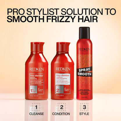 Redken Spray Smooth Anti Frizz Hair Spray - Frizz Control and Heat Protection, With Citric Acid, Paraben, Sulfate & Silicone-Free