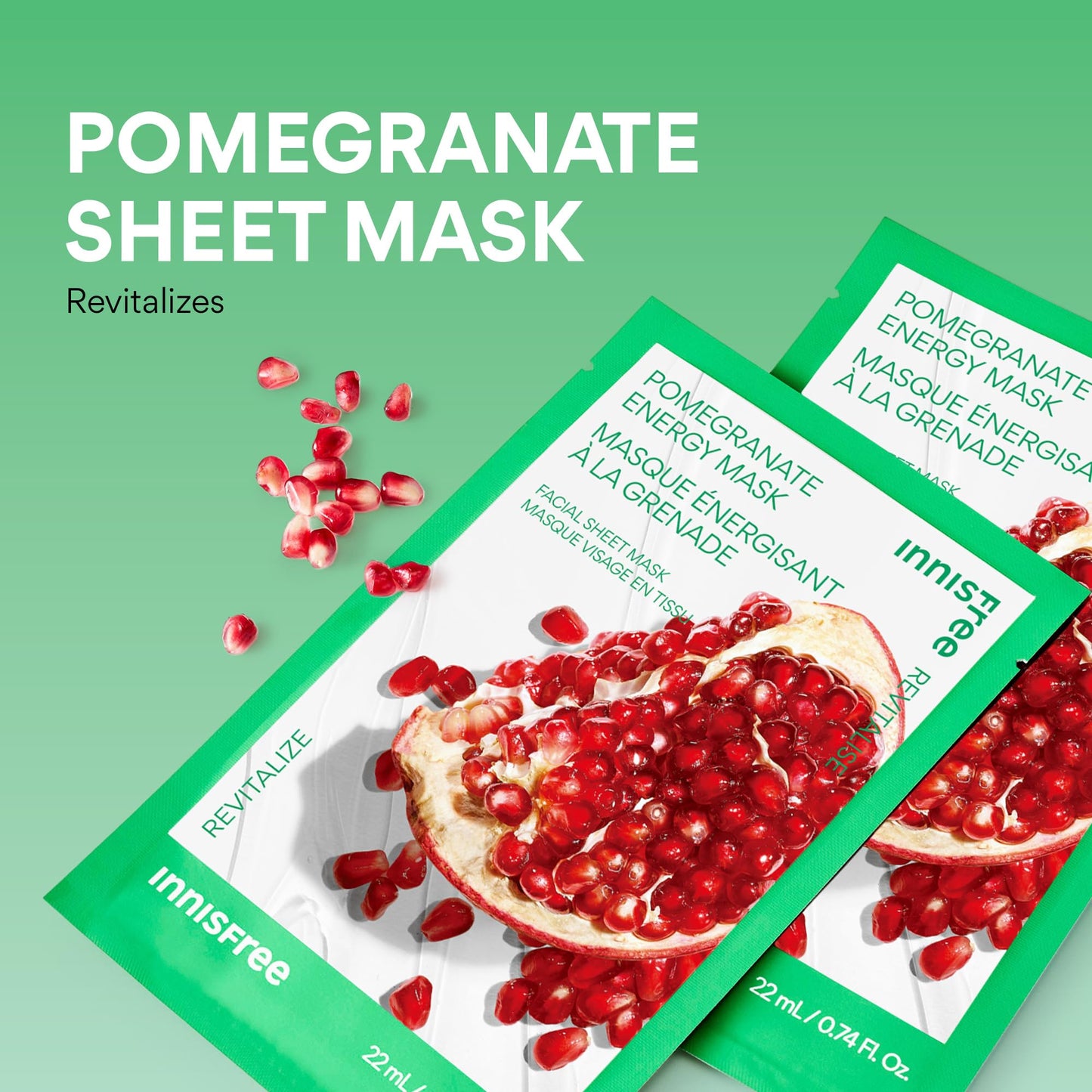 innisfree Energy Mask, Korean Sheet Mask with Hydrating Serum for Soothing, Brightening, and Glowing Skin Care Routine