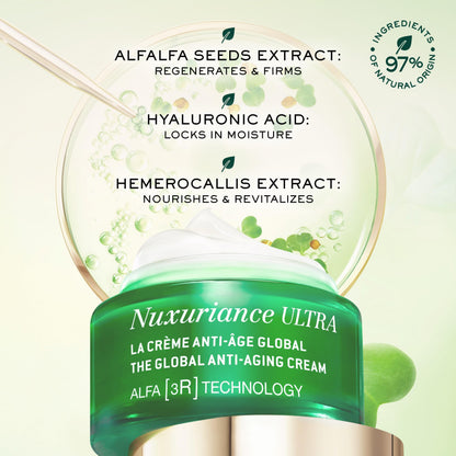 Nuxe Nuxuriance Ultra Global Anti-Aging Cream with ALFA 3R Technology, Firming, Anti-Aging Treatment, 1.7 Fl Oz