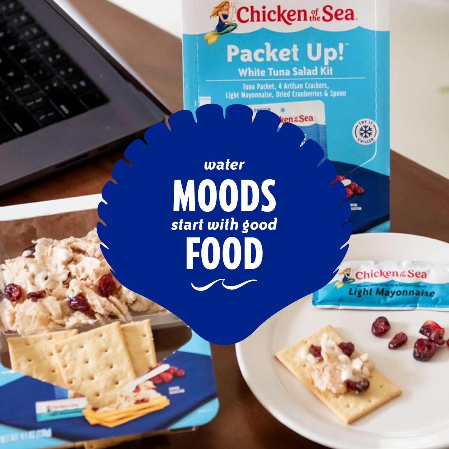 Chicken of the Sea Packet Up! White Tuna Salad Kit, 4.1 oz. Packets, 12-Count – High Protein Tuna in Water – Classic Tuna Salad for Easy, Nutritious Ready to Eat Meals