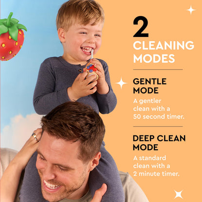 Boka Kids Sonic Electric Toothbrush - Rechargeable Sonic Powered Toothbrush - Food Grade Silicone Bristles for Deep Cleaning - Dentist Recommended Oral Care - U Brush and Nylon Brush Set
