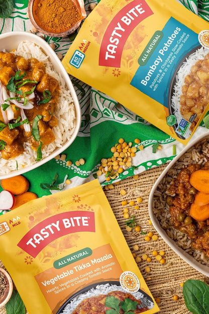 Tasty Bite Indian Bombay Potatoes, Microwaveable Ready to Eat Entrée, 10 Ounce (Pack of 6)